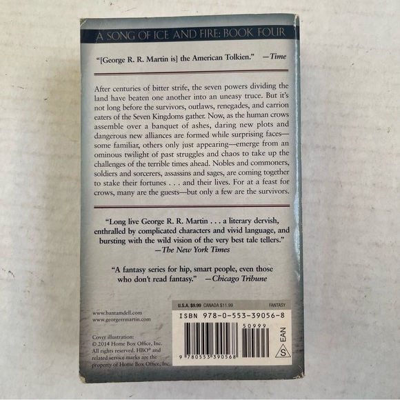 A Feast for Crows Games Of Thrones By George RR Martin Paperback Book - Picture 8 of 8